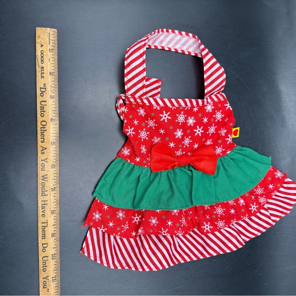 Build A Bear Holiday Outfit Festive Christmas Cookies Apron/Pinafore - Picture 2 of 7